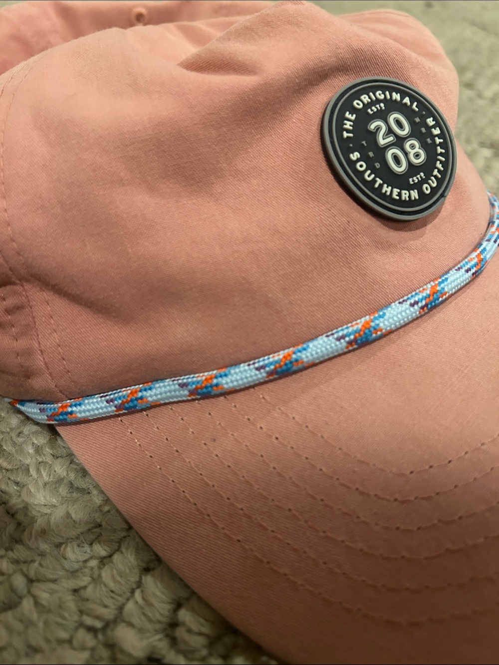 Southern Marsh Coral Rope-Trim Cap - Picture 5 of 5
